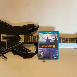 Guitar Hero Live ( Nintendo Wii U, 2015) W/ Guitar, Dongle & Game Tested Working