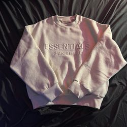 Essentials Fear of God Light Oatmeal Crewneck Size Small