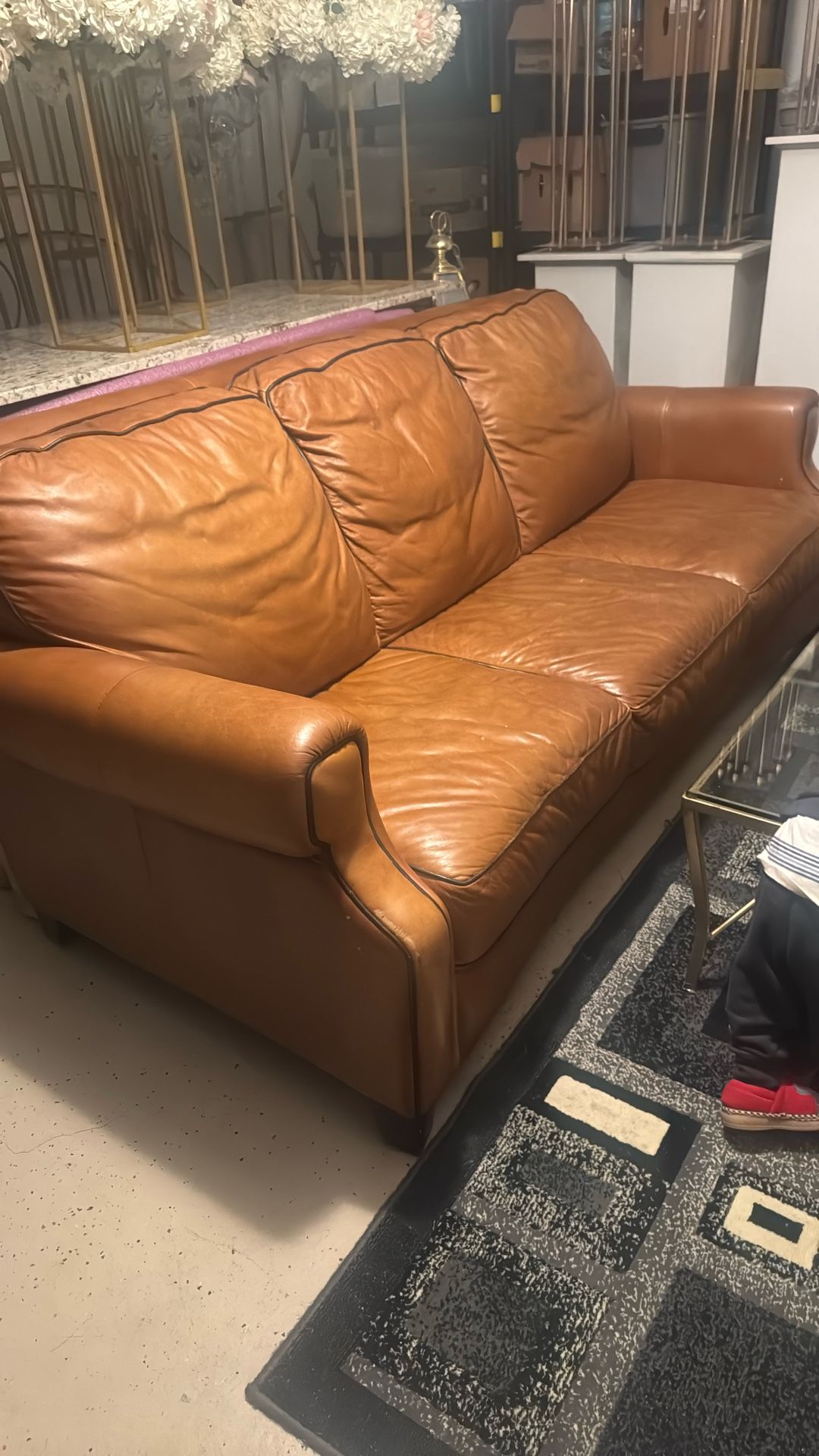 Real leather sofa