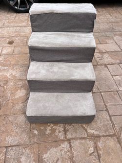4-Tier High-Density Foam Pet Stairs / Dog Steps – Removable Washable Cover
