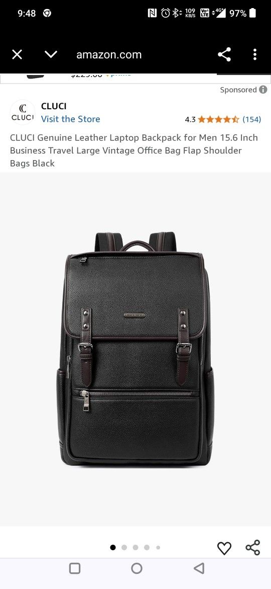 CLUCI  -NEW- Mens Leather Bag