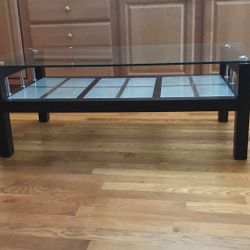 Brand New Two Layers Of Thick Glass Coffee Table