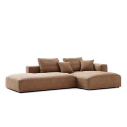 Open Sectional Sofa Performance Leather