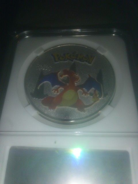 Slabbed Pokemon Charizard Coin 