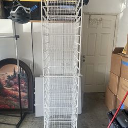 Elfa® White Wire Mesh Basket 9-Drawer 