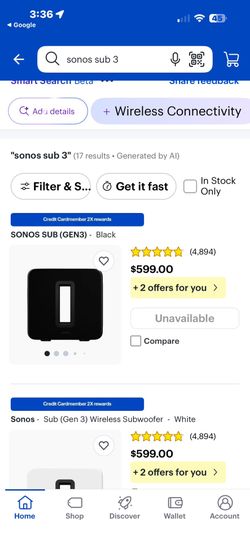 Sonos Sub  Gen 3