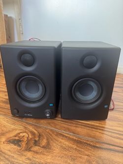 PreSonus Eris E3.5 Studio Monitors (Pair) + 2x Hosa HSS-005 TRS Balanced Cables (5ft) — Used Once