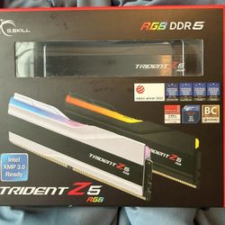 G.SKILL Trident Z5 RGB Series DDR5 RAM (Intel XMP 3.0 & AMD Expo) 32GB (2x16GB) 6000MT/s CL36-36-36-96 1.35V Desktop Computer Memory U-DIMM