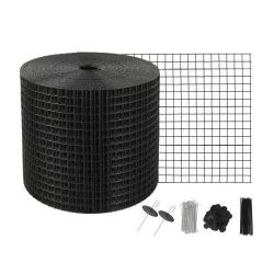 6 inch x 50ft Solar Panel Bird Guard, Critter Guard Roll Kit with 60pcs Aluminum Alloy Fasteners, Solar Panel Guard with Rust-proof PVC Coating, 1/2 i