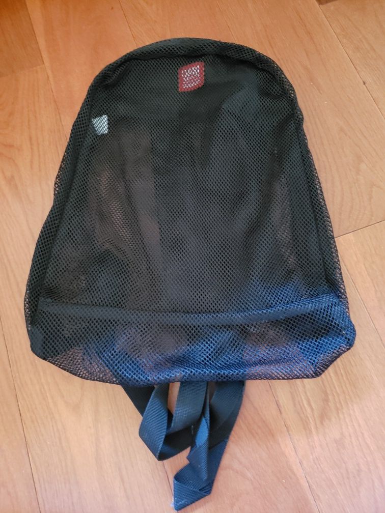 Clear mesh backpack