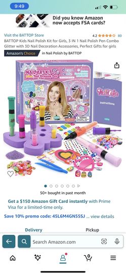 Girls Nail Art Kit Gift Toy Kids