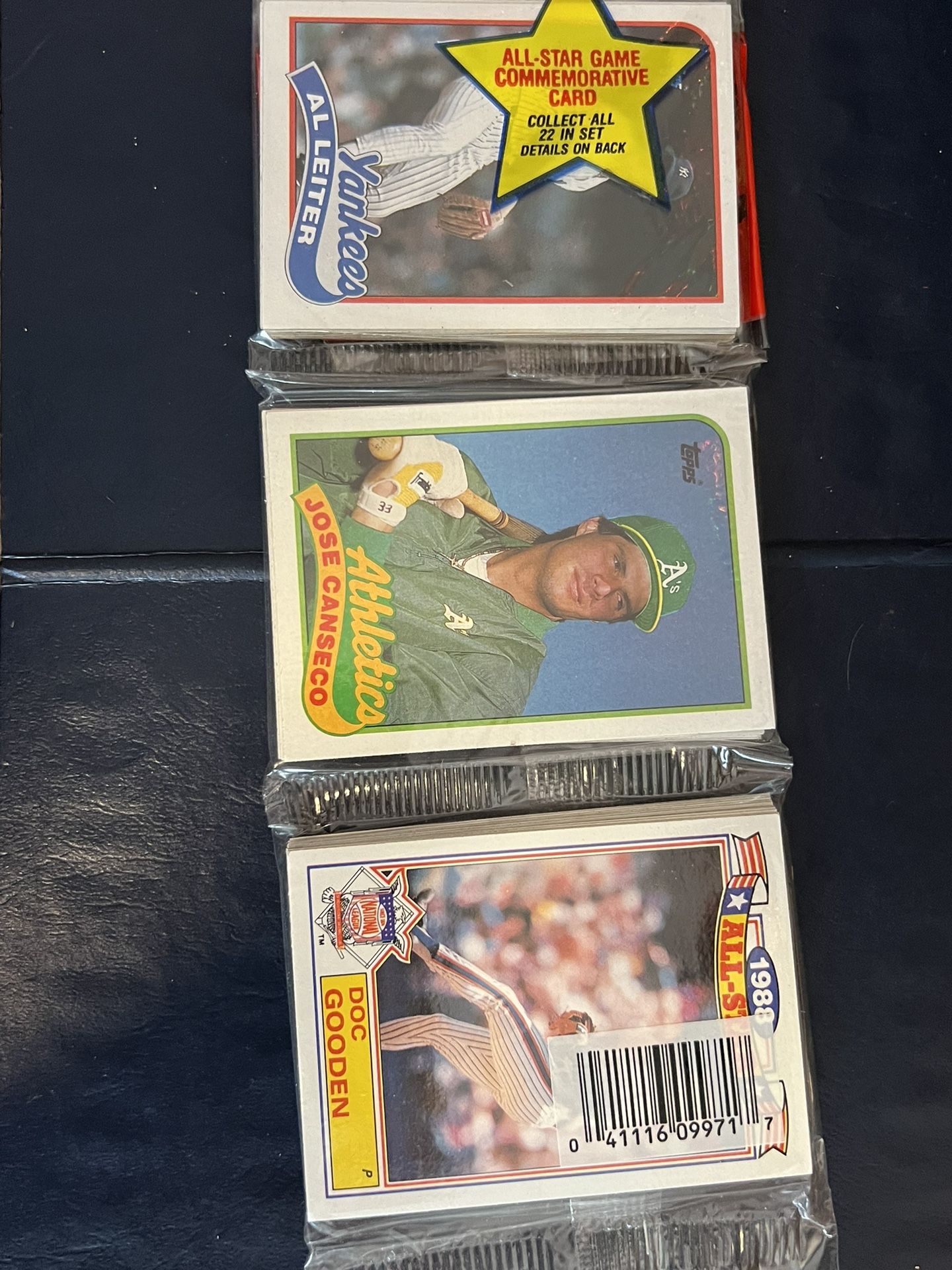 1989 Topps Baseball Cards Rack Pack With José Canseco 