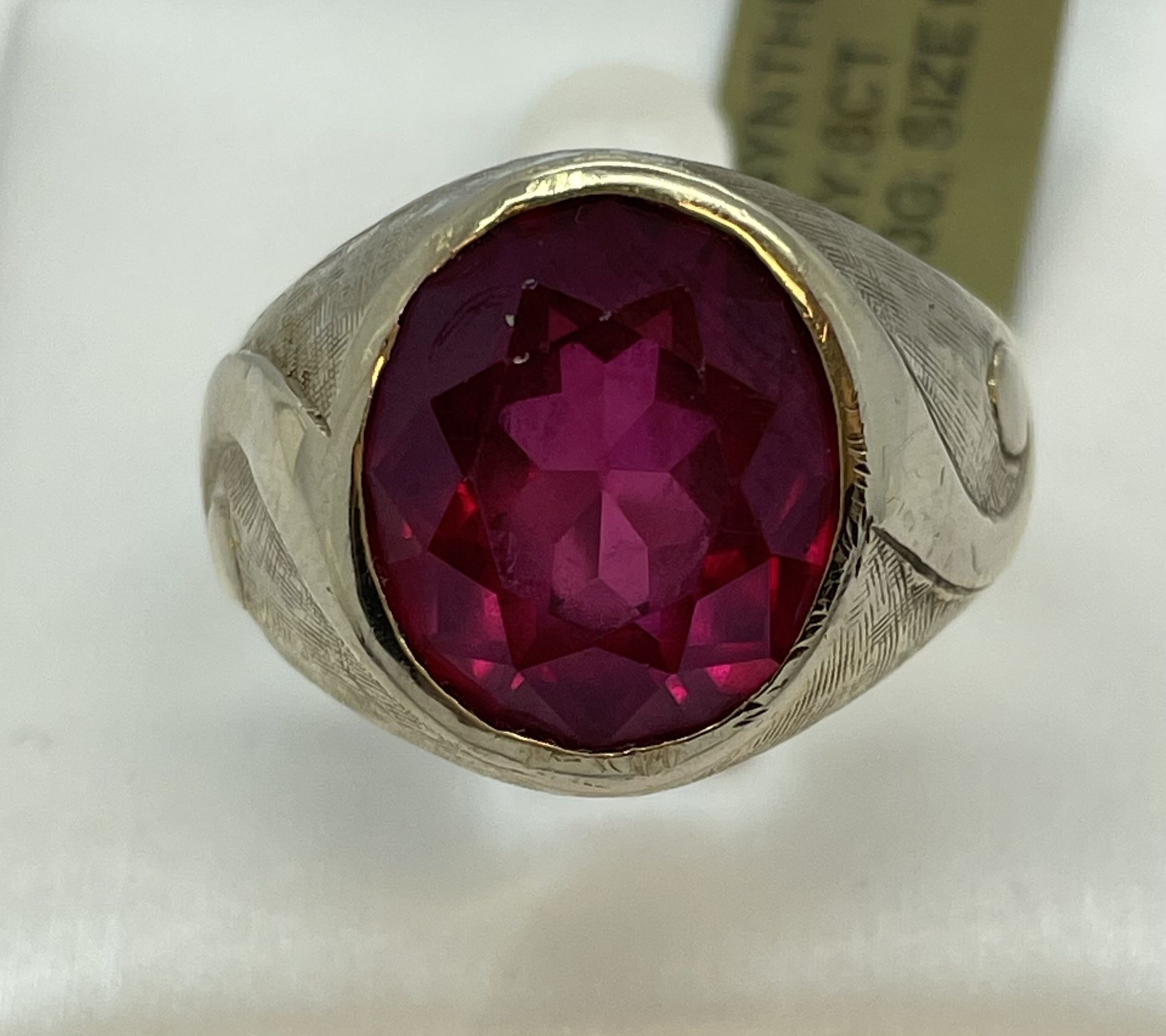 10K Gold Synthetic Ruby  