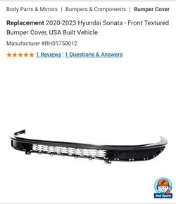 2020-2023 Hyundai Sonata BRAND NEW FRONT bumper cover $125