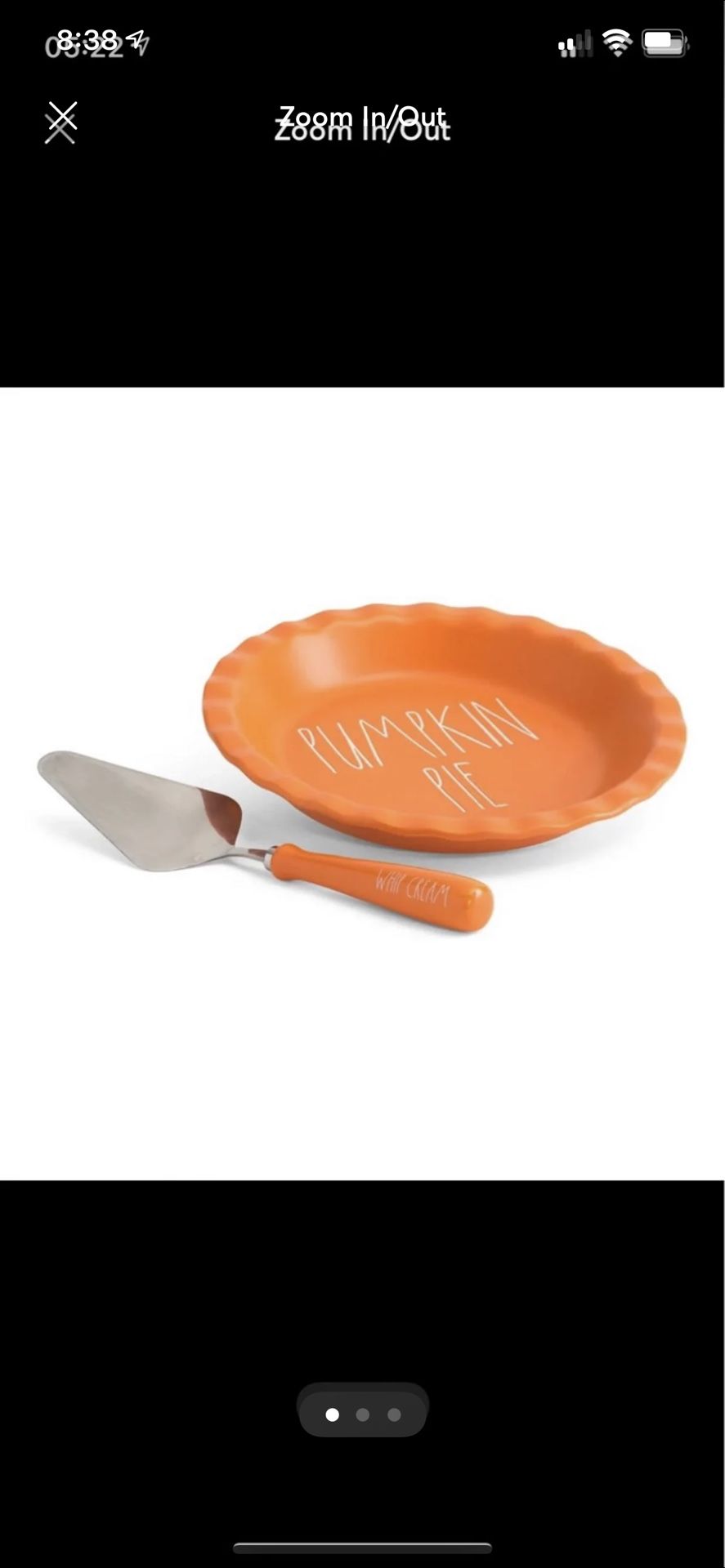 Rae Dunn Pumpkin Pie Set 