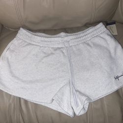 White Women's Mid Thigh Fleece Shorts Ladies XL NWT Universal Thread Athletic