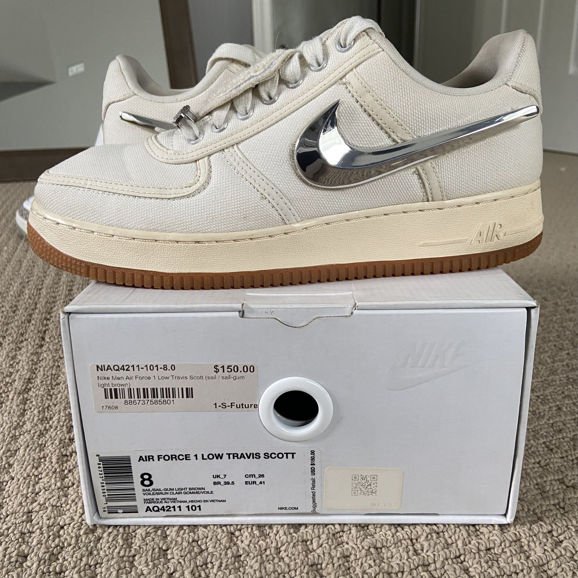 travis scott air force 1 sail retail
