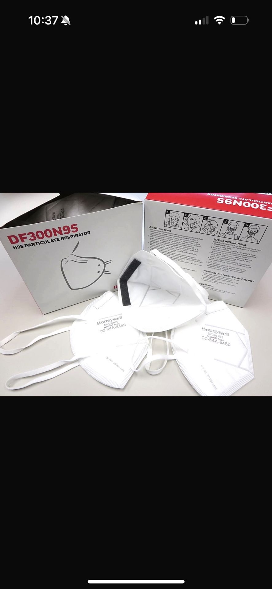 N95 - HONEYWELL DF300 FACE MASK FACE COVER FACE PROTECTION