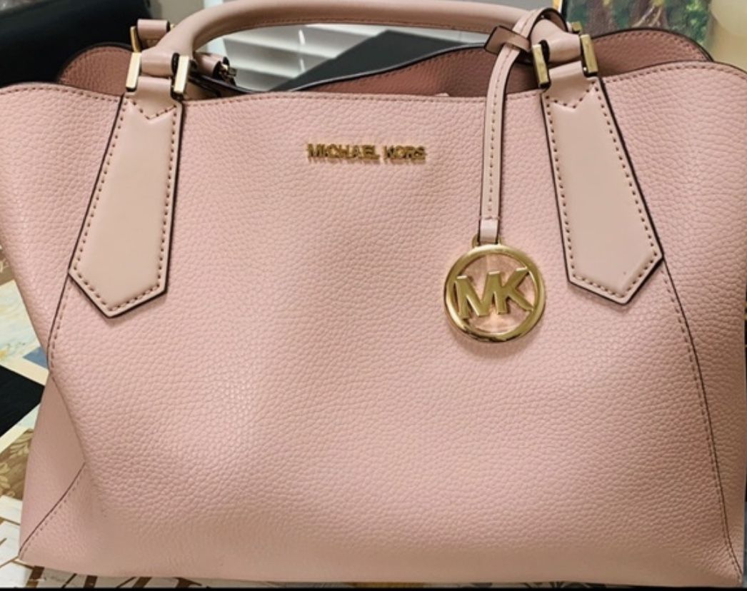 MICHAEL Michael Kors Kimberly Large Pebbled Leather Satchel (Used)