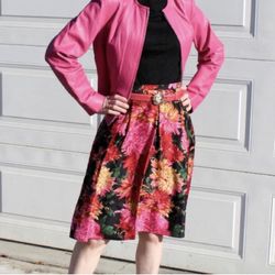 TALBOTS petites silk pleated knee length skirt women’s Size 6 