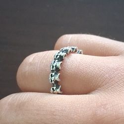 REAL SILVER Skull Ring