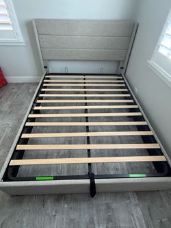 Queen bed frame and headboard