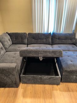 charcoal grey Couches for $550 obo