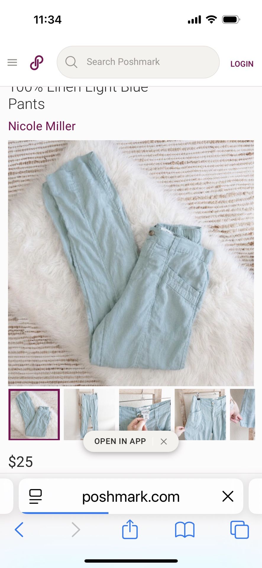Nicole Miller Linen Pants