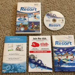 Wii Sports Resort Nintendo Wii Complete CIB TESTED 