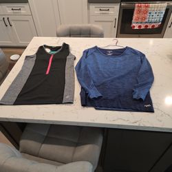 2 WOMEN'S  TOP/WORKOUT TOPS SZ XL SEE DESCRIPTION 