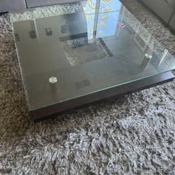 Wood & Glass Coffee Table