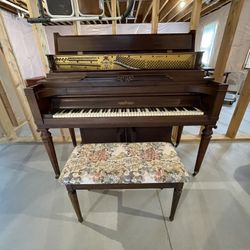 Chickening Upright Piano and Bench 