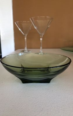 Hazel Atlas Spruce Green Colony Series Bowl