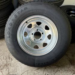 New 205-75-14inch Trailer Tires With Galvanized Rims.  30-day Special. 