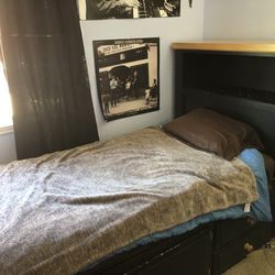 Twin Bed frame + Mattress