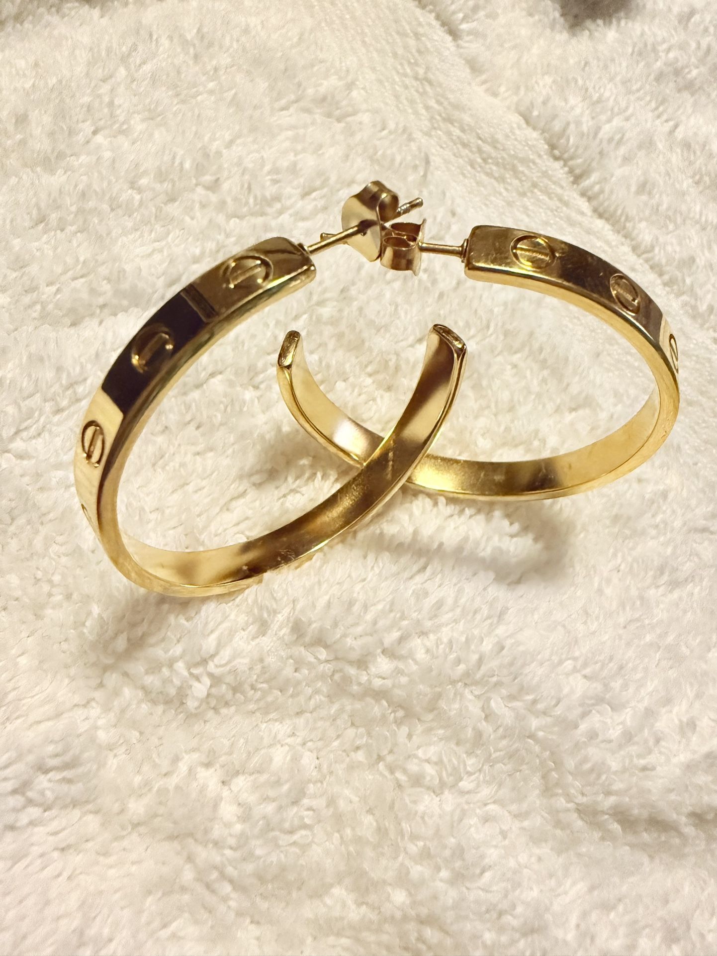 Stainless Steel 18K Gold Plated Earrings