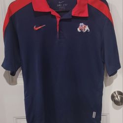 Nike Dri-Fit Polo Size Small Fresno State Bulldogs, Blue