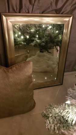 LARGE DECORATIVE MIRROR WOOD FRAME 