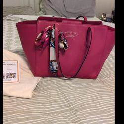 Swing Tote in Barbie Pink leather Bag