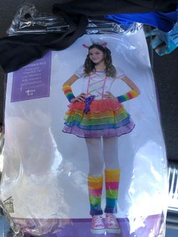 Rainbow unicorn costume size Girls S 4-6