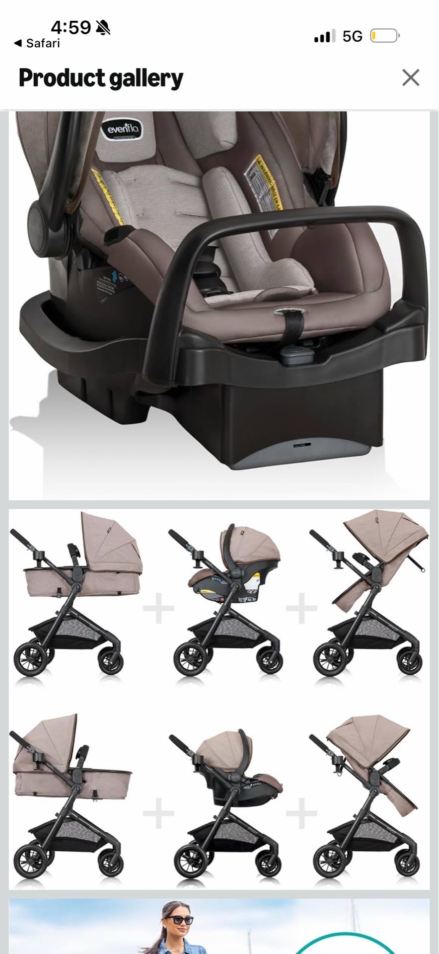 Free Evenflo car seat and stroller