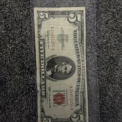 Five Dollar Gold Red Note
