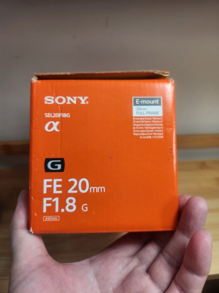 Brand new Sony FE 20mm f1.8 G Lens