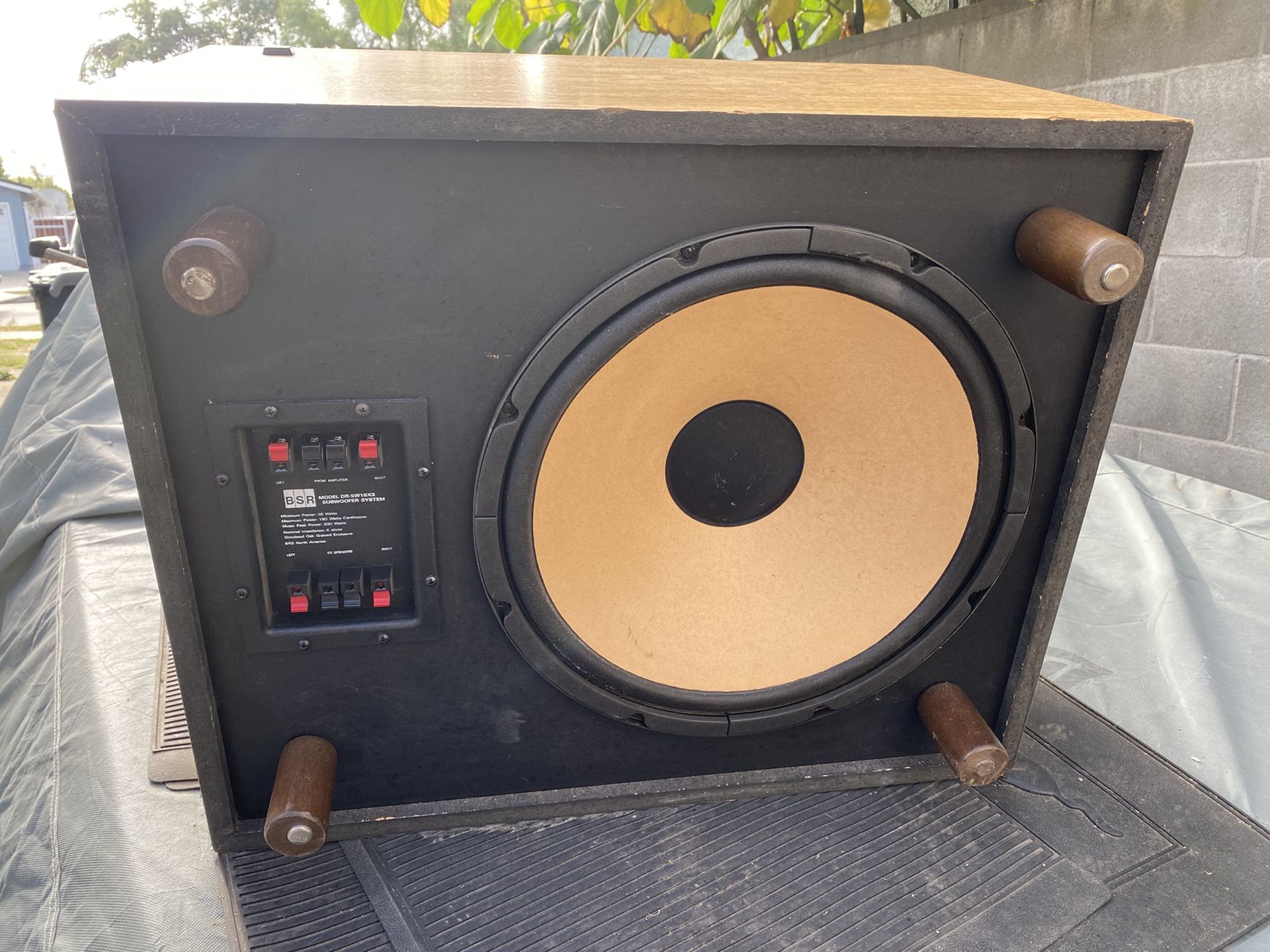 BSR Model DR-SW 15X2 Passive 15" Subwoofer