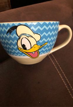 Authentic DISNEY STORE Vintage-Look HAPPY DONALD DUCK Cappuccino COFFEE CUP Mug