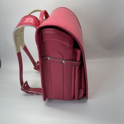 Fuwari Japanese Randoseru (Backpack) School Bag Heart Decoration Red-ish Pink