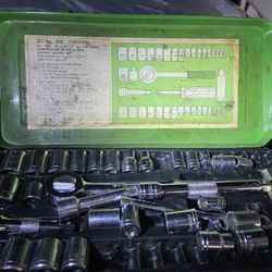 rachet socket Used Tool set no 602 vintage 40 Piece Lot