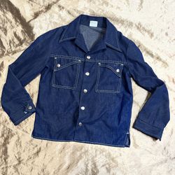 Vintage Billy the Kid Blue Denim Snap Button Jacket Youth Size Medium permanent