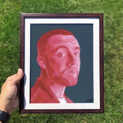 MAC MILLER 8.5X11” FRAMED PRINT RED/GREEN