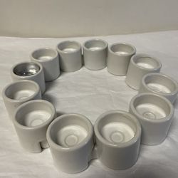 Ikea 12 Interlocking Votive Tea Light Candle Holders Ehlen Johansson white